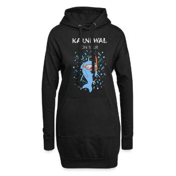 Karneval Konfetti Sommerferien Urlaub Mallorca - Hoodie-Kleid - Schwarz - Vorne