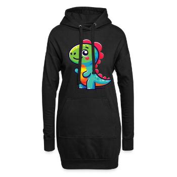 Dinosaure Bébé Dino Enfants Dinosaure Enfants - Sweat-shirt à capuche long Femme - noir - Devant