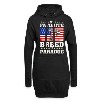 Fallschirm Militär Fallschirmspringen - Hoodie-Kleid - Schwarz - Vorne