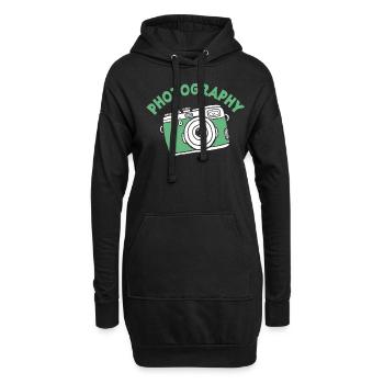 Drôle Photographie Photographe Photographe Cadeau - Sweat-shirt à capuche long Femme - noir - Devant