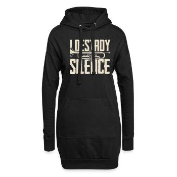 Trompete Trompeter Trompeten Spieler - Hoodie-Kleid - Schwarz - Vorne