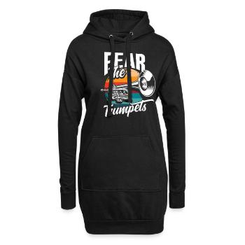 Trompete Trompeter Trompeten Spieler - Hoodie-Kleid - Schwarz - Vorne