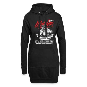Lustiges Schweißer Geschenk - Hoodie-Kleid - Schwarz - Vorne