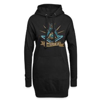 Masonic Freemasonry Fraternal - Hoodie-Kleid - Schwarz - Vorne