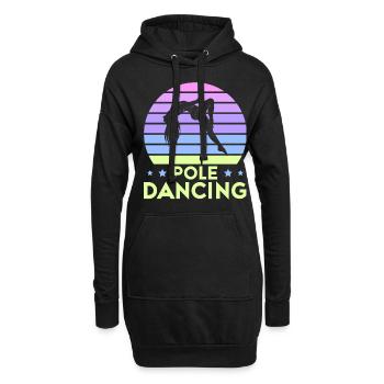 Pole dance danseuse, pole dance, pole dance - Sweat-shirt à capuche long Femme - noir - Devant