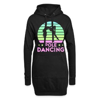 Pole dance danseuse, pole dance, pole dance - Sweat-shirt à capuche long Femme - noir - Devant