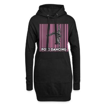 Pole dance danseuse, pole dance, pole dance - Sweat-shirt à capuche long Femme - noir - Devant