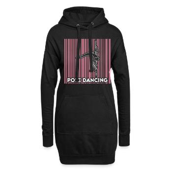 Pole dance danseuse, pole dance, pole dance - Sweat-shirt à capuche long Femme - noir - Devant