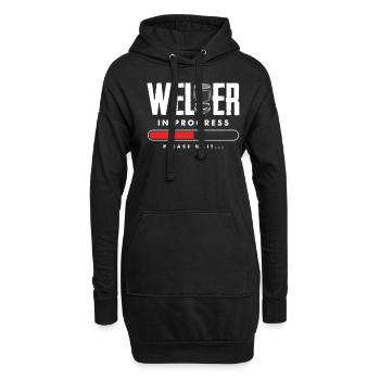 Lustiges Schweißer Geschenk - Hoodie-Kleid - Schwarz - Vorne