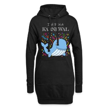 Karneval Fasching Konfetti Köln Kölle Colonia Jeck - Hoodie-Kleid - Schwarz - Vorne