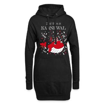 Echter Kölner Karneval Konfetti Kostümersatz Köln - Hoodie-Kleid - Schwarz - Vorne