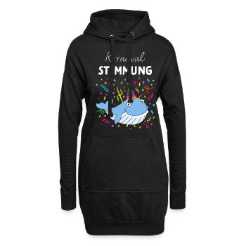 Karneval Fasching Fasnacht Konfetti Rosenmontag - Hoodie-Kleid - Schwarz - Vorne