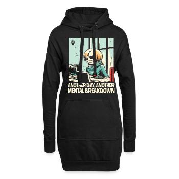 Ein weiterer Nervenzusammenbruch im Büro - Hoodie-Kleid - Schwarz - Vorne