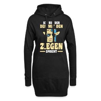 Ziege Ziegenbauer Bauernhof Landwirt Bauer Ziegen - Hoodie-Kleid - Schwarz - Vorne