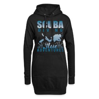 Plongée sous-marine, Plongée sous-marine, Vacances en mer - Sweat-shirt à capuche long Femme - noir - Devant