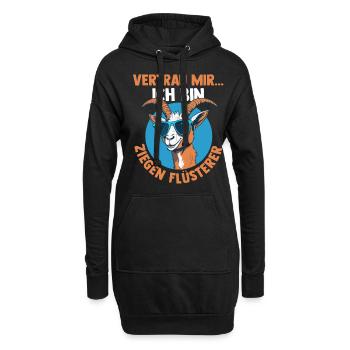Ziege Ziegenbauer Bauernhof Landwirt Bauer Ziegen - Hoodie-Kleid - Schwarz - Vorne