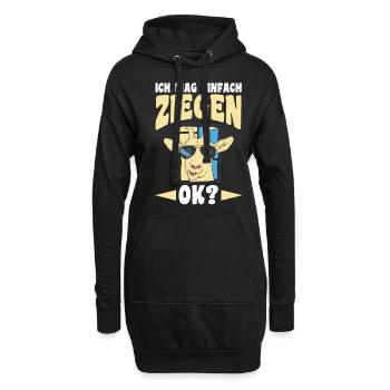 Ziege Ziegenbauer Bauernhof Landwirt Bauer Ziegen - Hoodie-Kleid - Schwarz - Vorne
