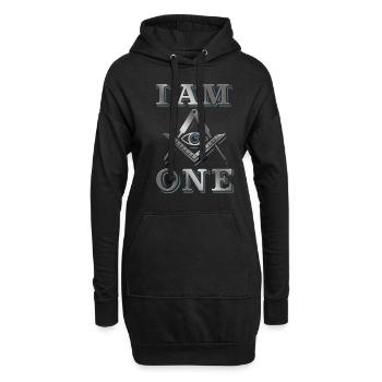Masonic Freemasonry Fraternal - Hoodie-Kleid - Schwarz - Vorne