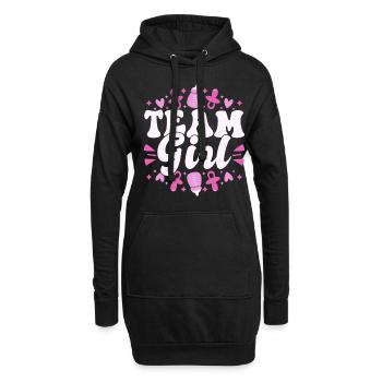 Gender Reveal Babygirl Baby Shower - Hoodie-Kleid - Schwarz - Vorne