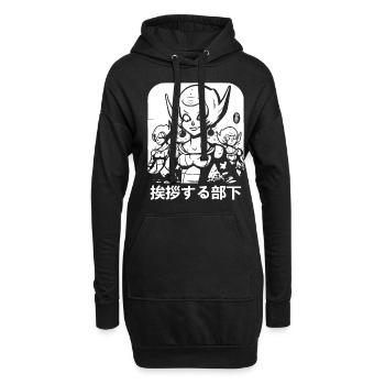 Für Weebs: Grüße an Manga- und Anime-Liebhaber - Hoodie-Kleid - Schwarz - Vorne