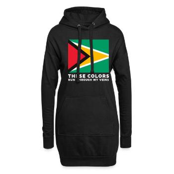 Diese Farben Fließen Durch Meine Adern Design For - Hoodie-Kleid - Schwarz - Vorne