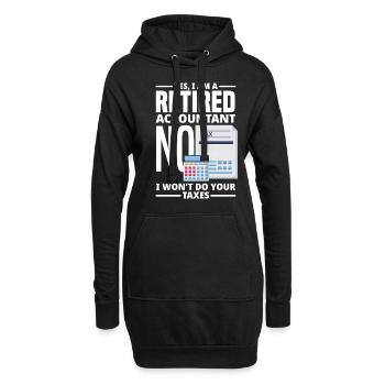 Drôle de cadeau comptable de conseiller fiscal - Sweat-shirt à capuche long Femme - noir - Devant