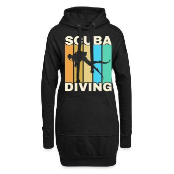 Plongée sous-marine, Plongée sous-marine, Vacances en mer - Sweat-shirt à capuche long Femme - noir - Devant
