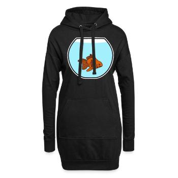 Goldfish Gold Fish Goldfishes Fishbowl - Hoodie-Kleid - Schwarz - Vorne