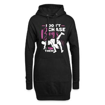 Lutteur lutteur Fight Wrestling Ringer cadeau - Sweat-shirt à capuche long Femme - noir - Devant