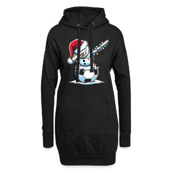 Schneemann Dabbing Schneemann Dab Schneemänner - Hoodie-Kleid - Schwarz - Vorne