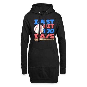 100. Tag Des Schulbaseballkostüms 100 Tage - Hoodie-Kleid - Schwarz - Vorne