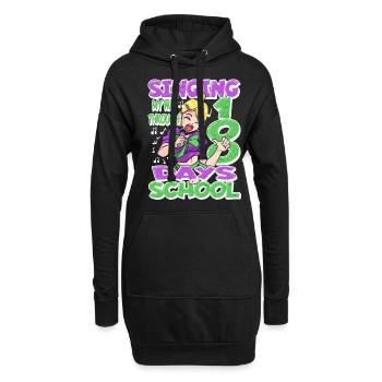 100. Tag Der Schulgesundkostüm 100 Schultage - Hoodie-Kleid - Schwarz - Vorne
