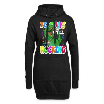 100. Schultag Dino Kostüm 100 Schultage - Hoodie-Kleid - Schwarz - Vorne