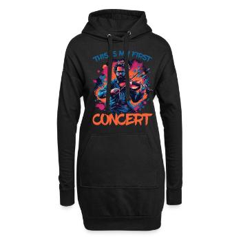 C’est mon premier concert 59 - Sweat-shirt à capuche long Femme - noir - Devant