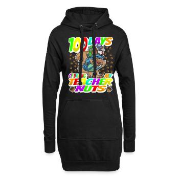 100. Tag Des Schultages Eichhörnchenkostüm 100 - Hoodie-Kleid - Schwarz - Vorne