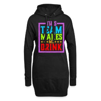 Cette équipe me fait boire 4 - Sweat-shirt à capuche long Femme - noir - Devant