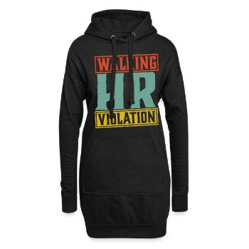 Violation de l’heure de marche 5 - Sweat-shirt à capuche long Femme - noir - Devant