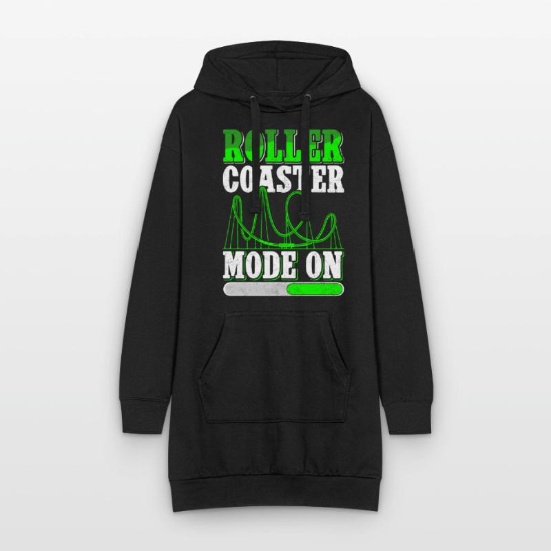 Achterbahn Roller Coaster Rollercoaster Geschenk Hoodie-Kleid