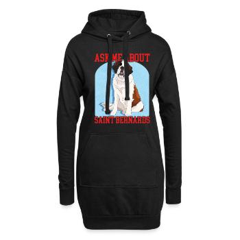 Bernhardiner Hund St. Bernhardshund Geschenk - Hoodie-Kleid - Schwarz - Vorne
