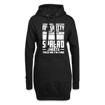 Drôle de cadeau comptable de conseiller fiscal - Sweat-shirt à capuche long Femme - noir - Devant
