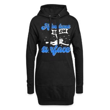 Plongée sous-marine, Plongée sous-marine, Vacances en mer - Sweat-shirt à capuche long Femme - noir - Devant