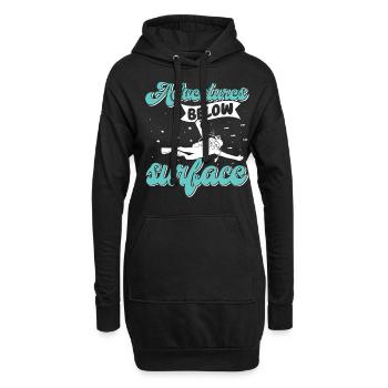 Plongée sous-marine, Plongée sous-marine, Vacances en mer - Sweat-shirt à capuche long Femme - noir - Devant