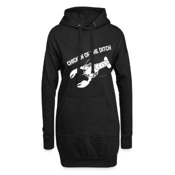 Poulet Du Fossé 2 - Sweat-shirt à capuche long Femme - noir - Devant