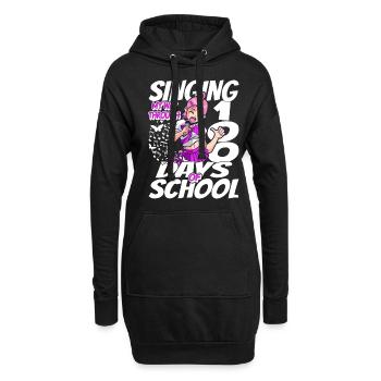 100. Tag Der Schulgesundkostüm 100 Schultage - Hoodie-Kleid - Schwarz - Vorne