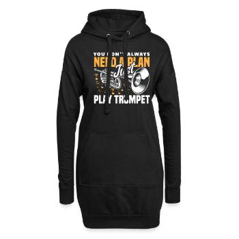 Trompete Trompeter Trompeten Spieler - Hoodie-Kleid - Schwarz - Vorne