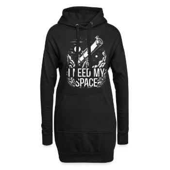 Astrophotographie Télescope d’astronomie spatiale - Sweat-shirt à capuche long Femme - noir - Devant