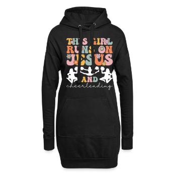 Groovy Cheerleader - Hoodie-Kleid - Schwarz - Vorne