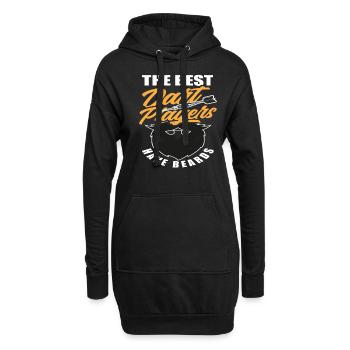 Dart Dartspieler Bart Bartträger - Hoodie-Kleid - Schwarz - Vorne