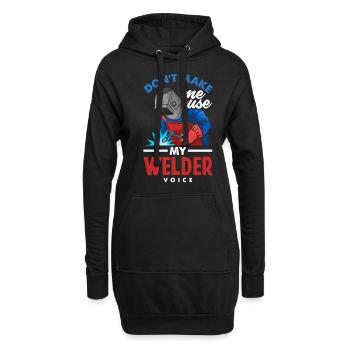Lustiges Schweißer Geschenk - Hoodie-Kleid - Schwarz - Vorne