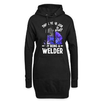 Lustiges Schweißer Geschenk - Hoodie-Kleid - Schwarz - Vorne
